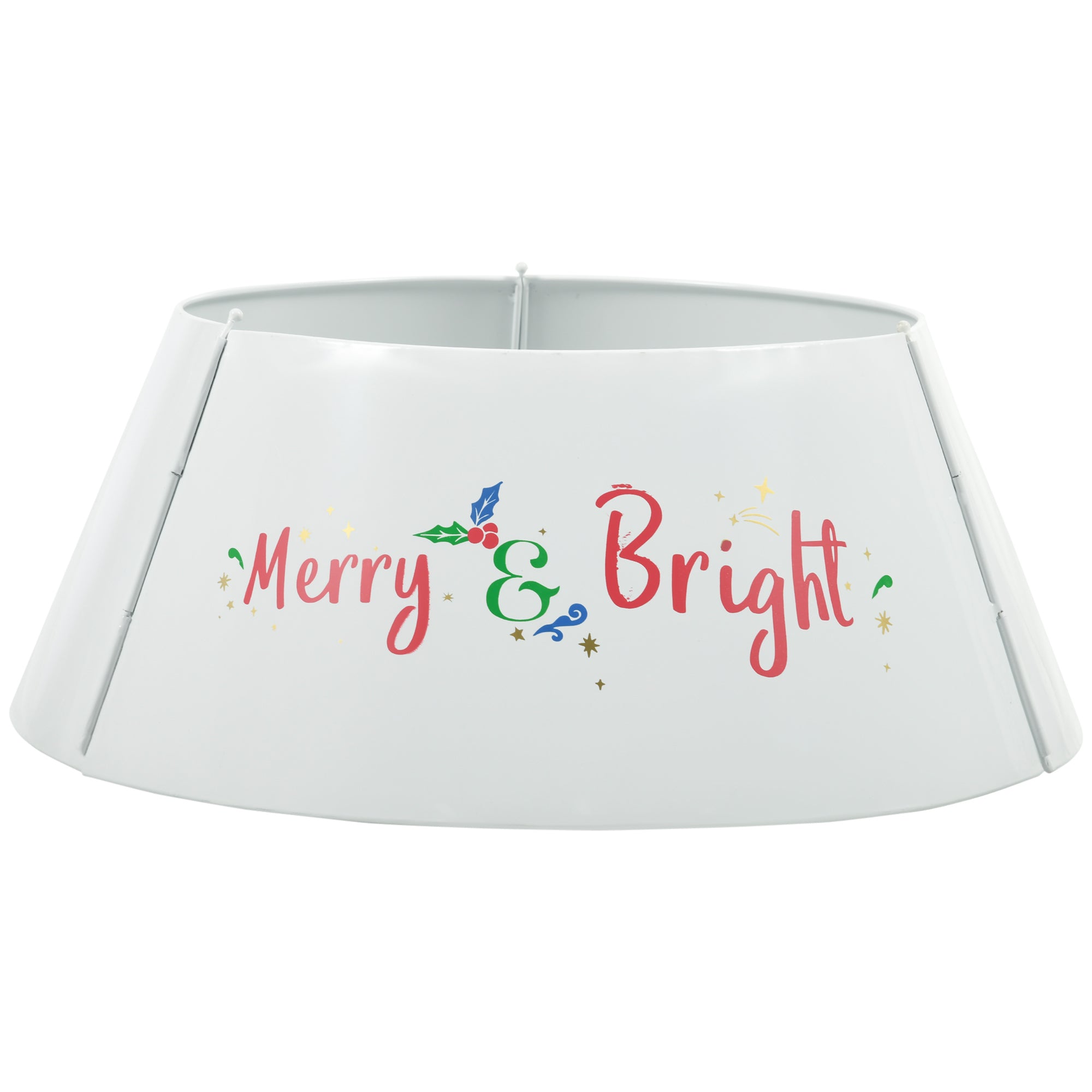 26 Inch Christmas Tree Collar Ring, Stand Cover for Decor, White