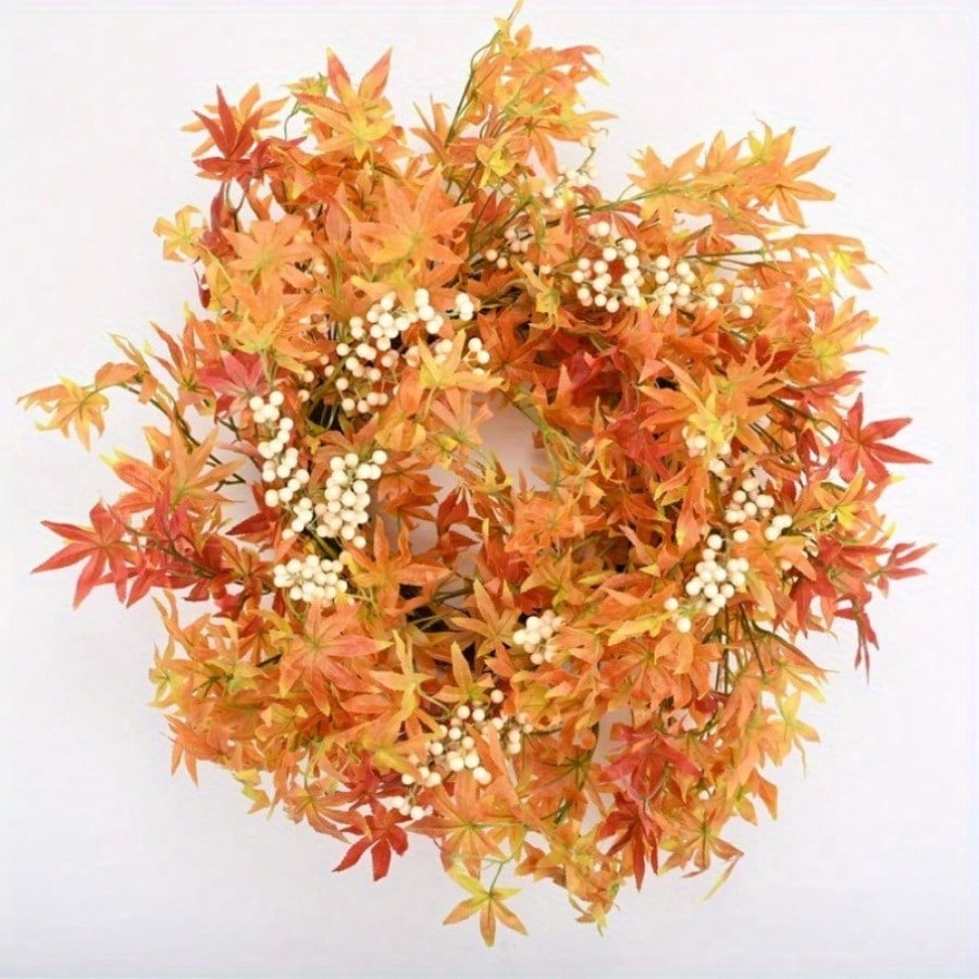 26 inch Fall wreath Maple Front door wreath Door for Home, Wall, Porch, Suitable for Outside/ Indoor, Holiday, Party