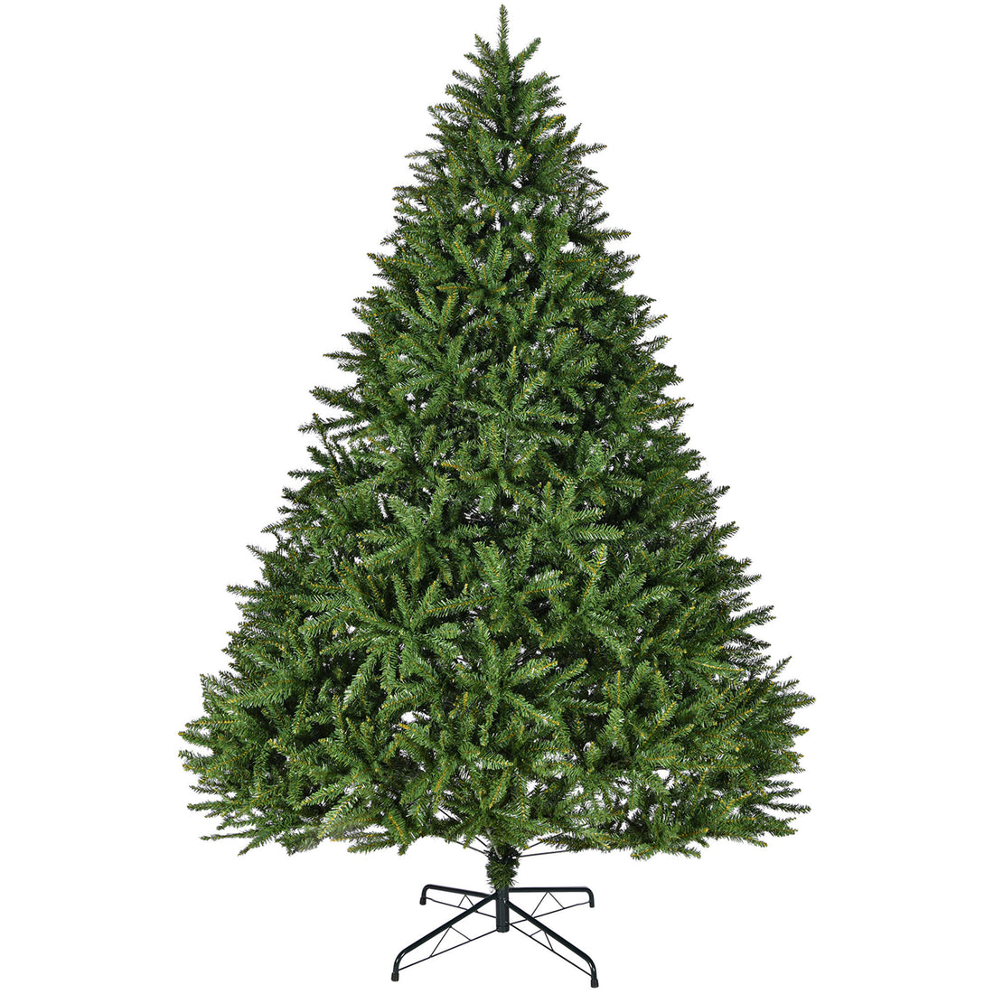 9ft Artificial Christmas Tree, Premium Unlit Hinged Full Tree with 3655 Branch Tips, Metal Stand, Hinged Structure, Easy Assembly Festival Celebration Xmas Tree for Home, Office, Party