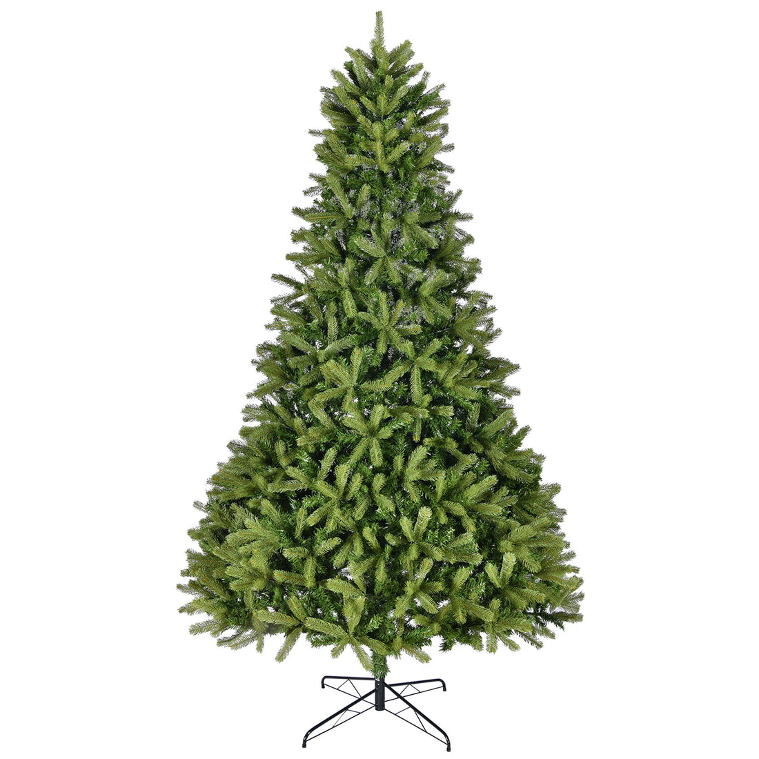 9Ft Artificial Christmas Tree with 2576 PE&PVC Mixed Branch Tips, Unlit Hinged Premium Spruce Fake Xmas Trees, Holiday Decoration, Easy Assembly, Foldable Metal Stand, Green