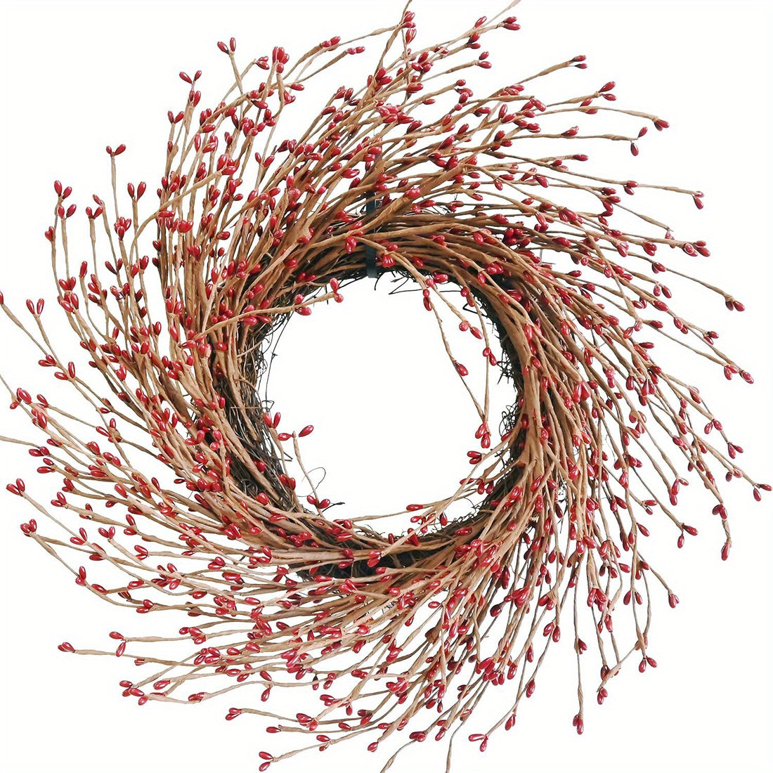 24 Inch Red Face Bead Garland Winter Red Burgundy Berry Garland Artificial Branch Garland Suitable for Farmhouse Window Hanging Christmas Decorations and Other Holiday Decorations Can Also Be Decorated in Spring and Fall