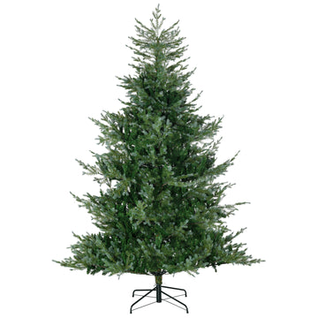 7.5ft Artificial Christmas Tree Holiday Décor with 1288 Branches, Auto Open, Steel Base, Wide Shape, Easy-to-Shape Branches