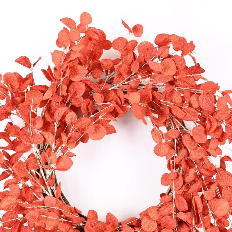 Handcrafted Faux Eucalyptus 24'' Wreath fall wreath front door wreath fall decorations